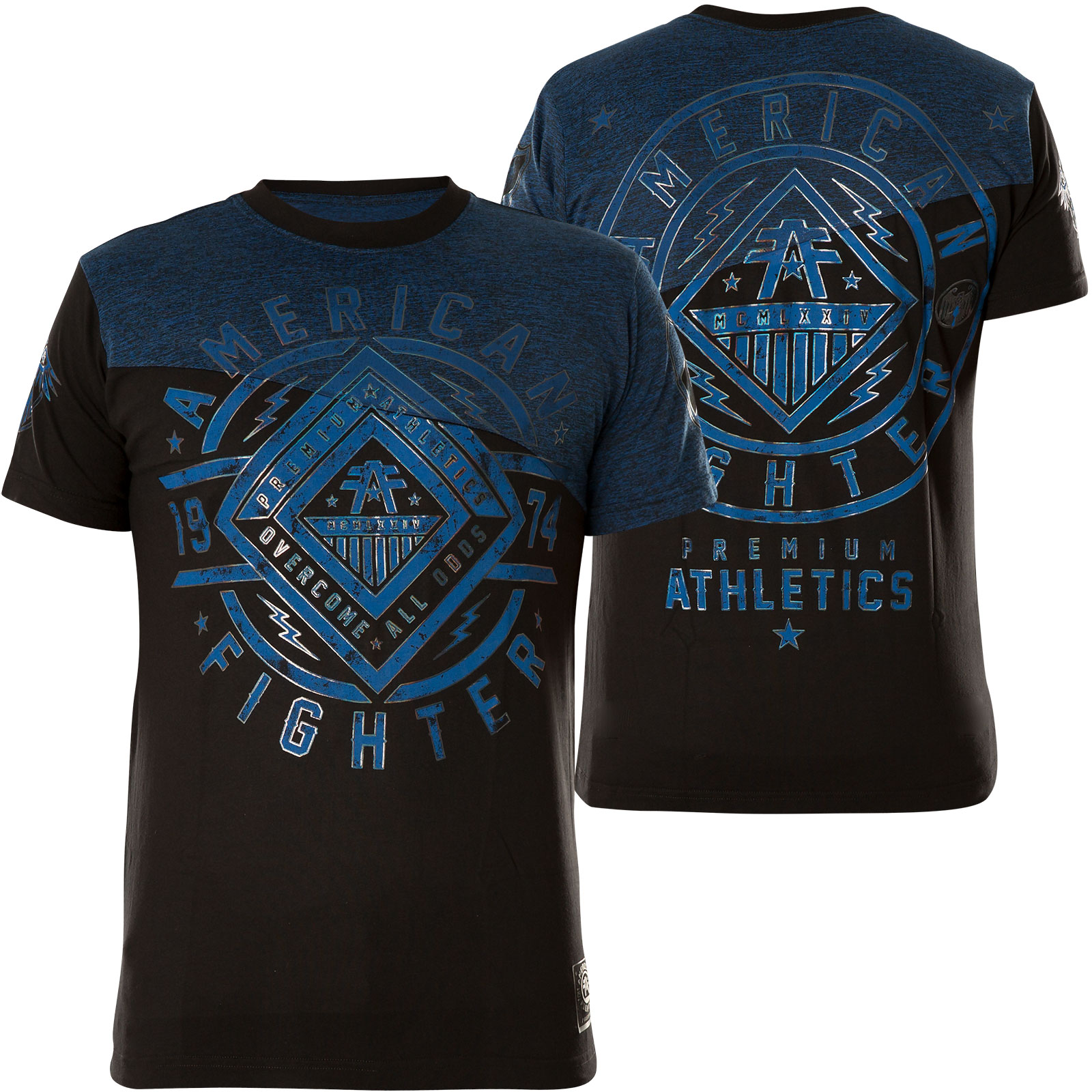 blue american fighter shirt