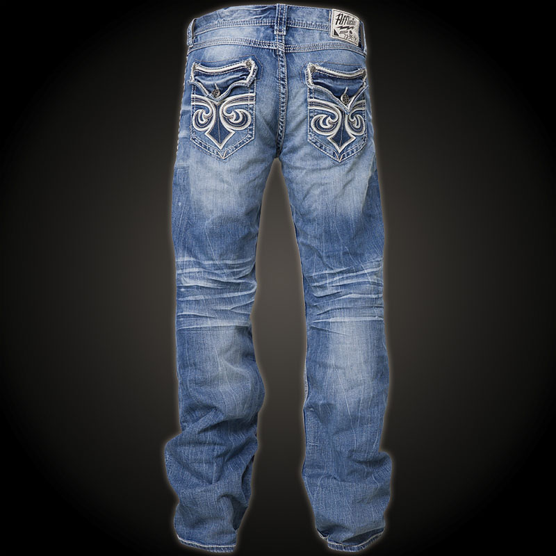 Affliction Jeans Blake Fleur Baldwin in Blue - Jeans with embroidering ...