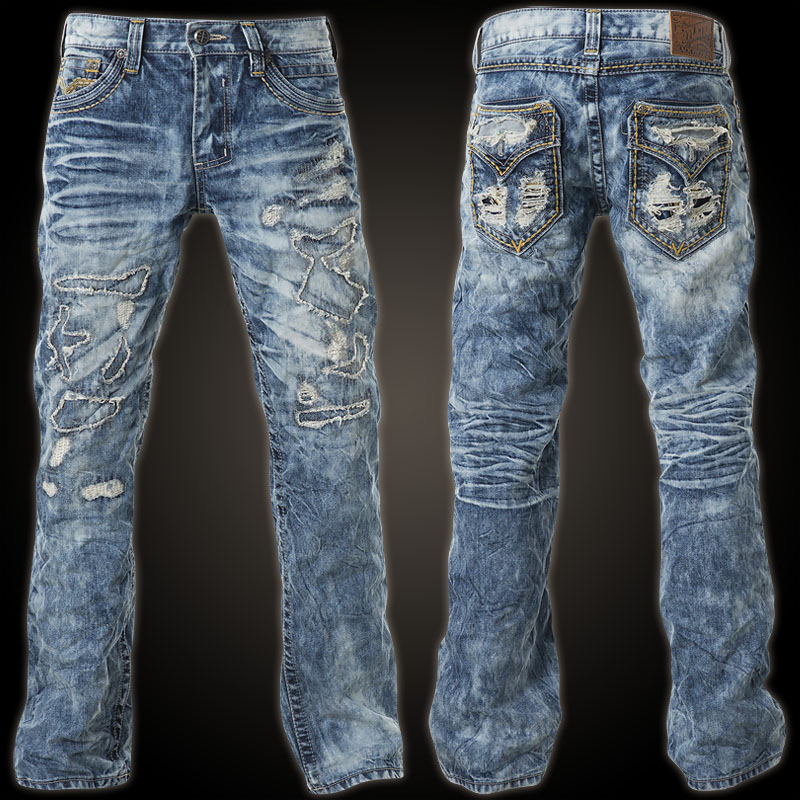 Affliction Jeans Jake Legacy Arcadia with decorative holes, fabric ...