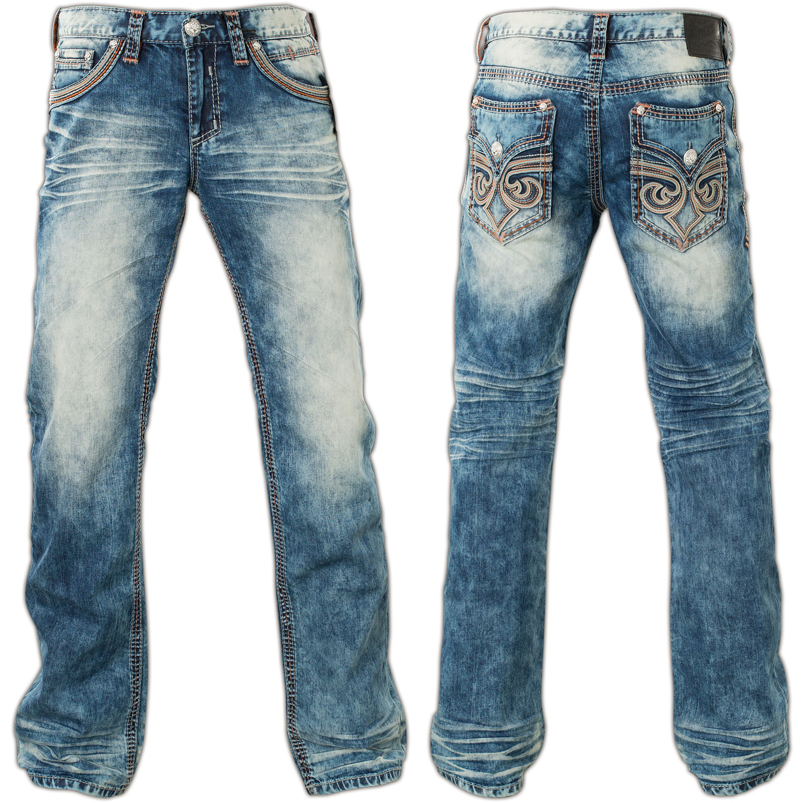 Affliction Jeans Blake Fleur Edmonton with decorative faux leather detail