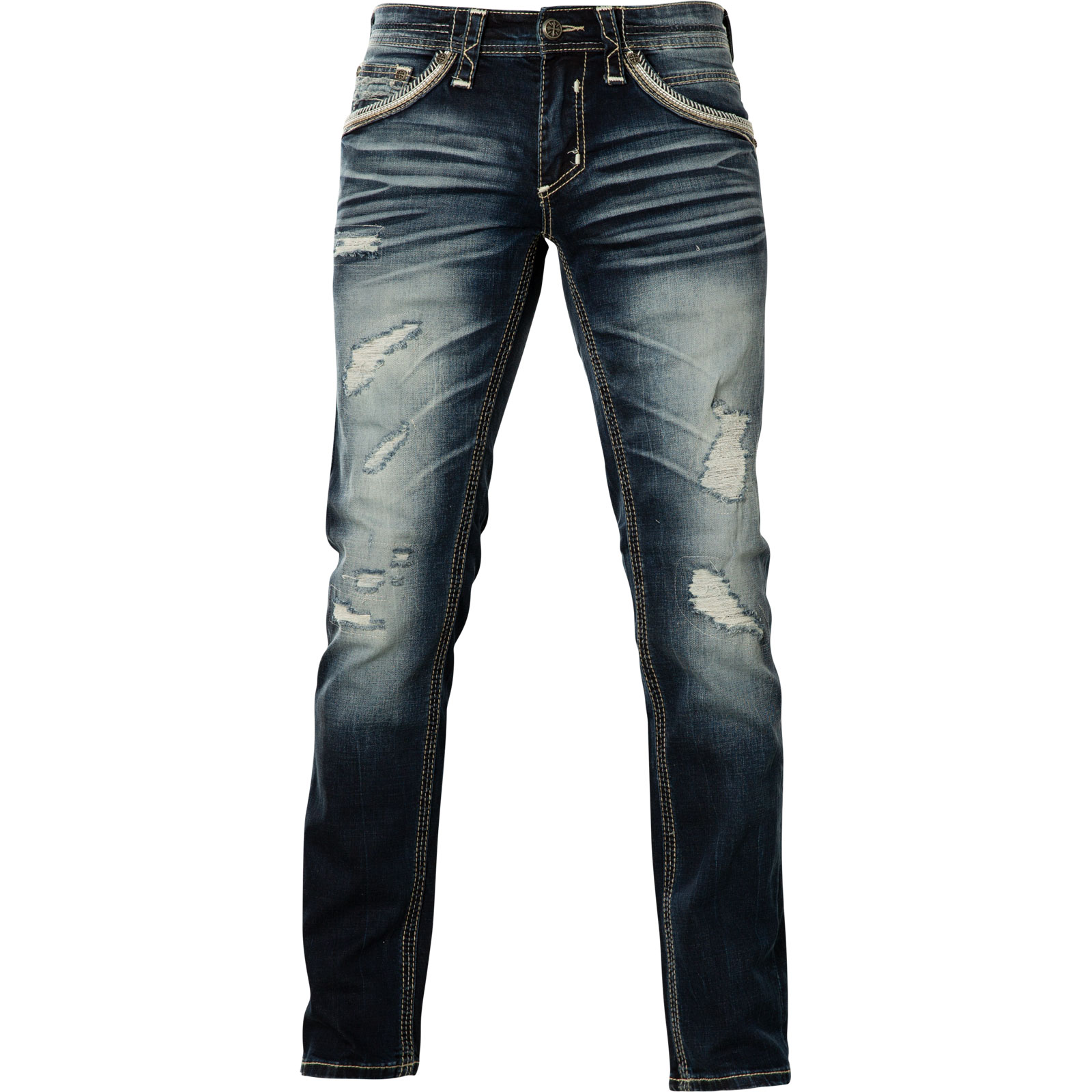 Affliction Jeans Gage Fleur Outlaw with faux leather details and ...