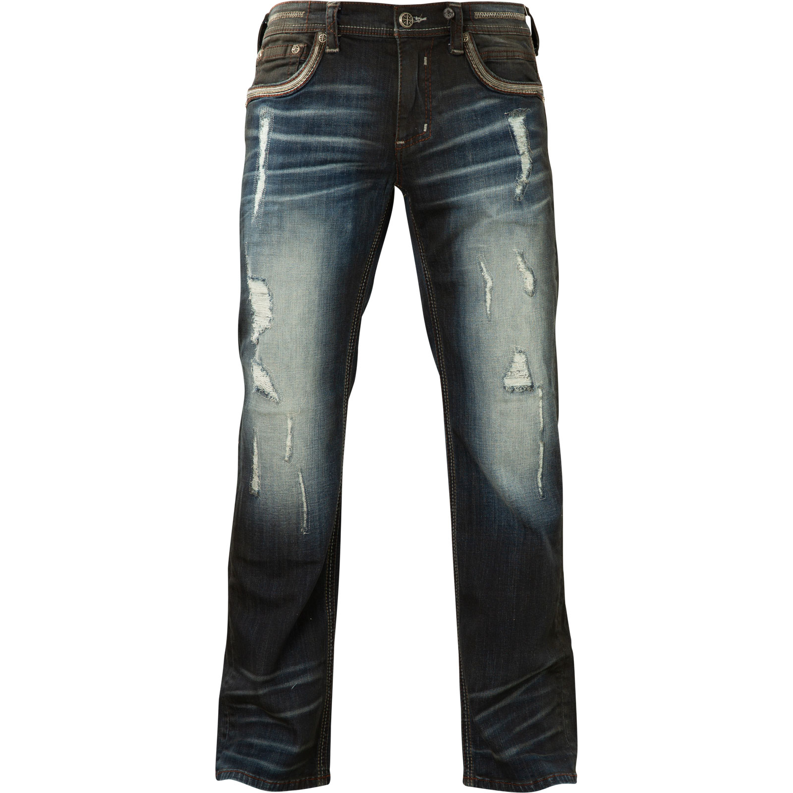 Affliction Jeans Blake Fleur Renton with decorative faux leather ...