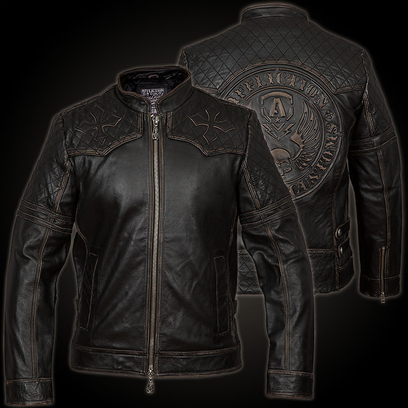 Affliction Breaking Free Leather Jacket. Biker Leather ...