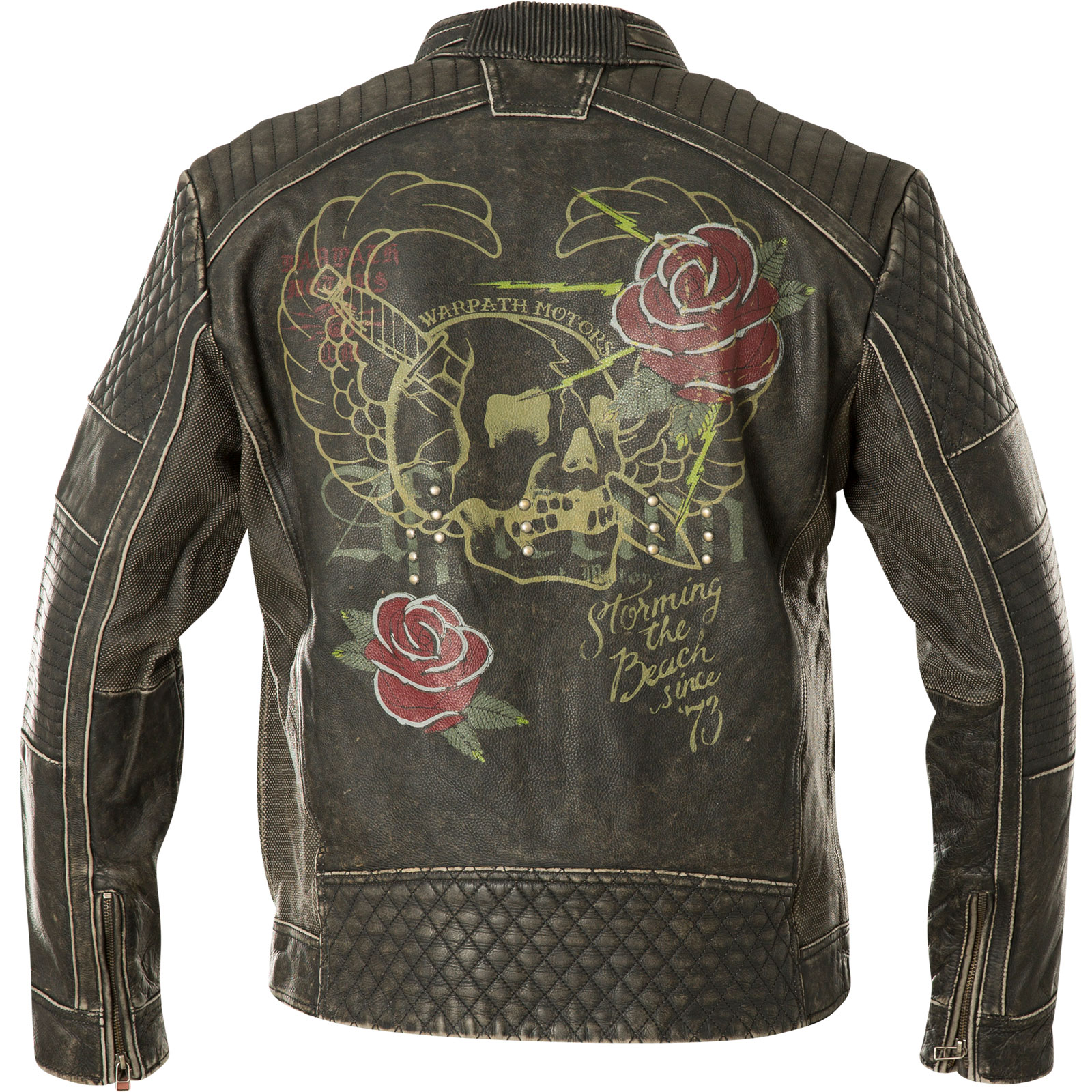 Affliction Fast Motors Jacket in biker style made from genuine leather