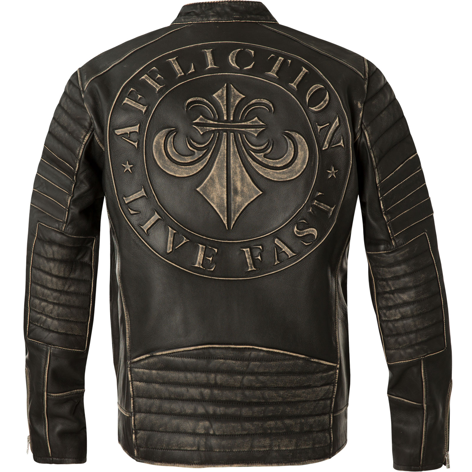 Affliction Socialist jacket in biker style made from