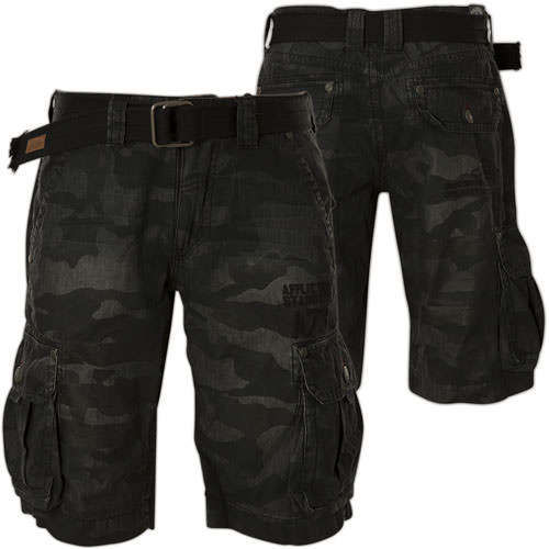 Affliction Commando Cargo Shorts with embroidering