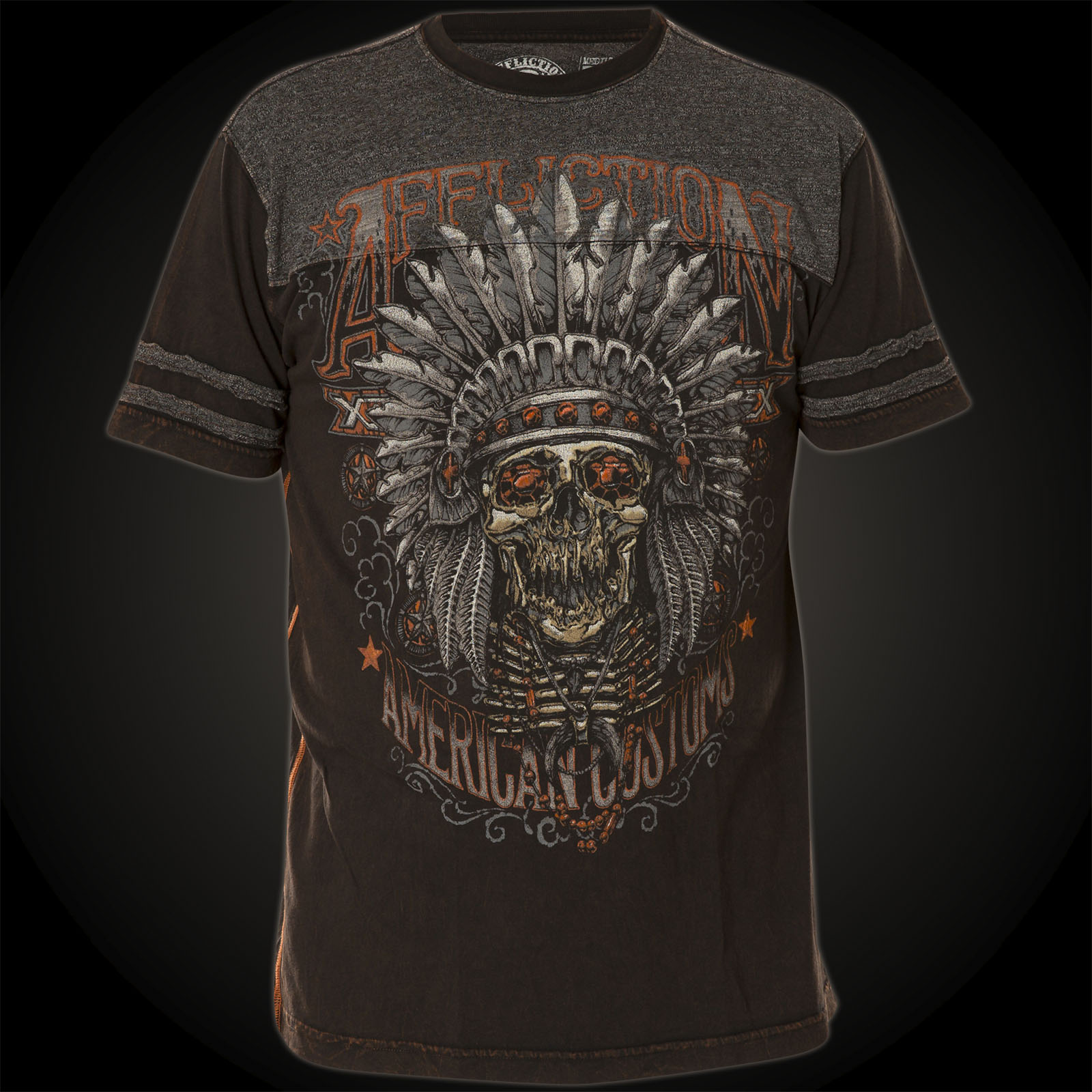 Affliction T-Shirt Minds Eye Print featuring an ornamented Native ...