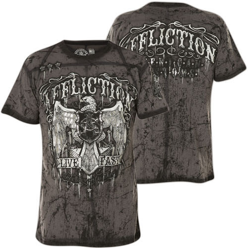 Affliction T-Shirt AC Tried True Print featuring a bird of prey