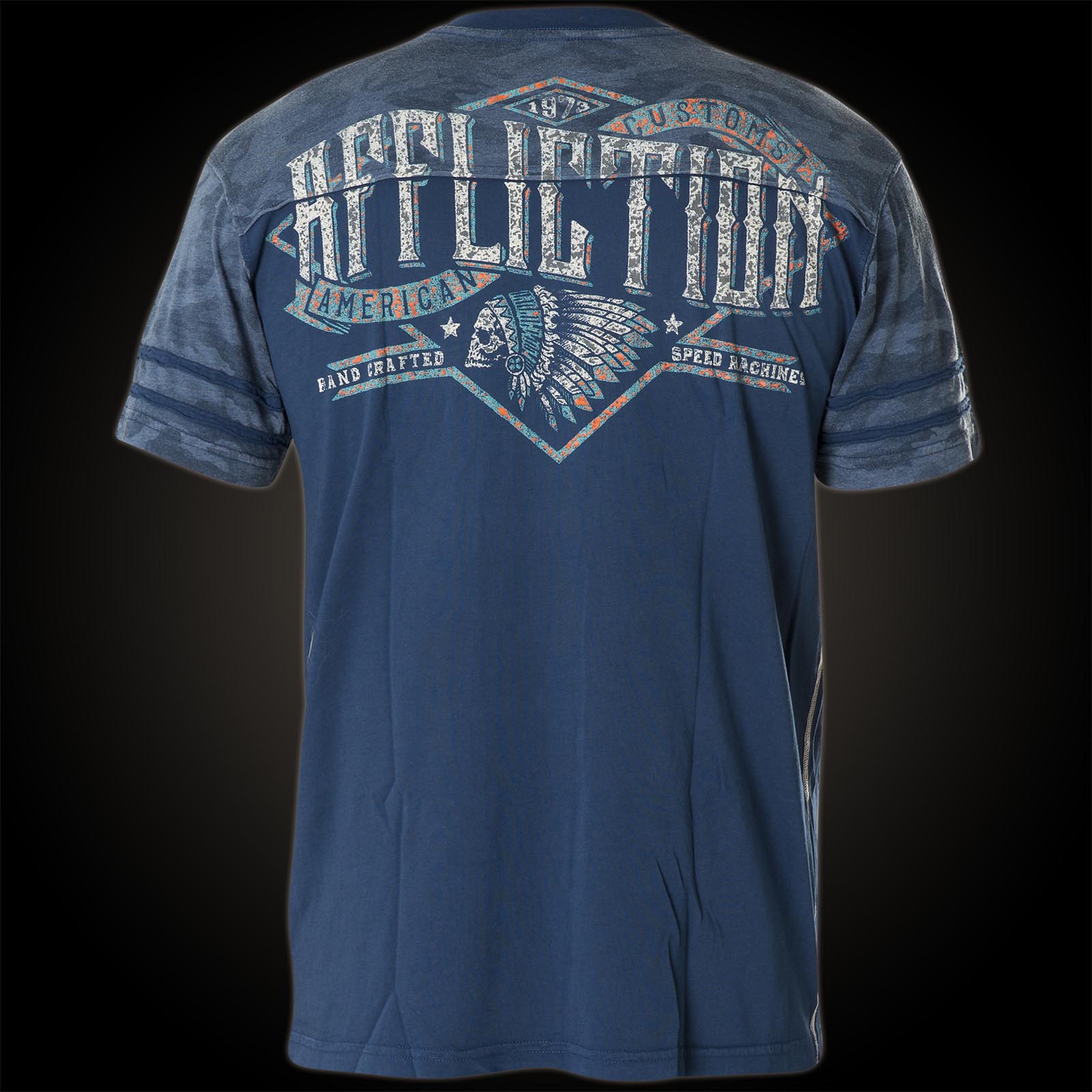 Affliction T-Shirt AC Crude Print with an ornamented Native American head
