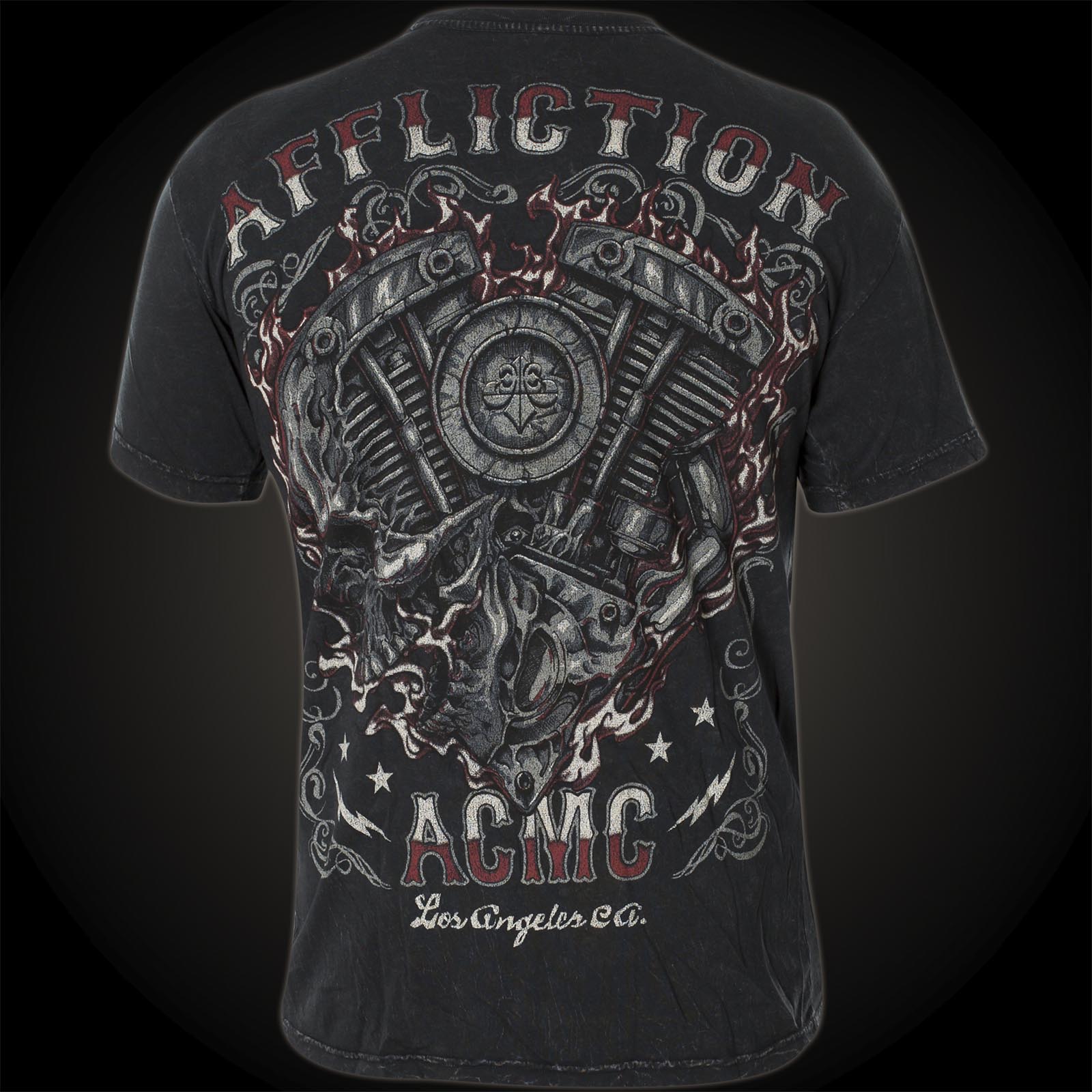 Affliction AC Native Horsepower featuring a skull and an engine block