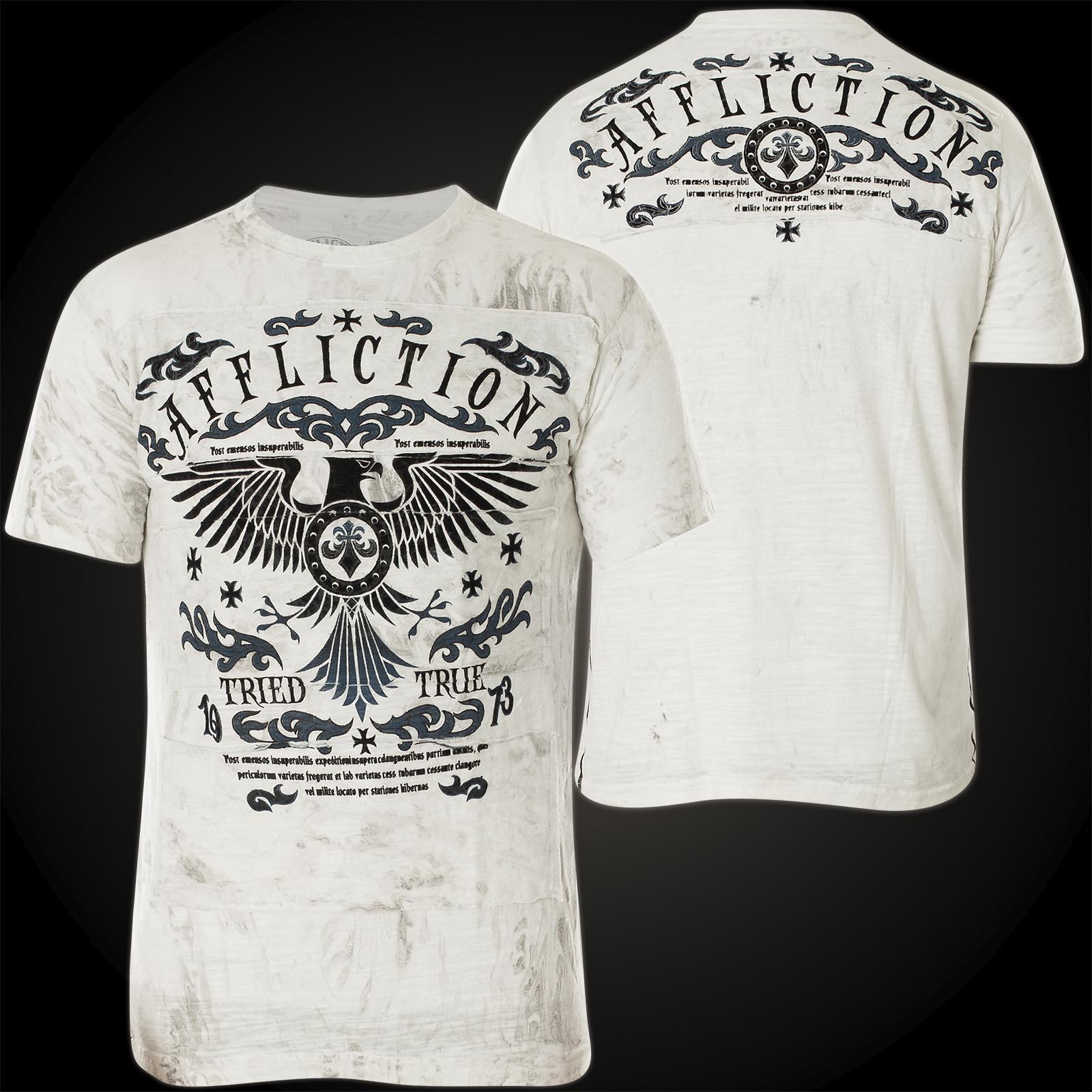 Affliction Tried Eagle T-shirt Print featuring a decorated bird