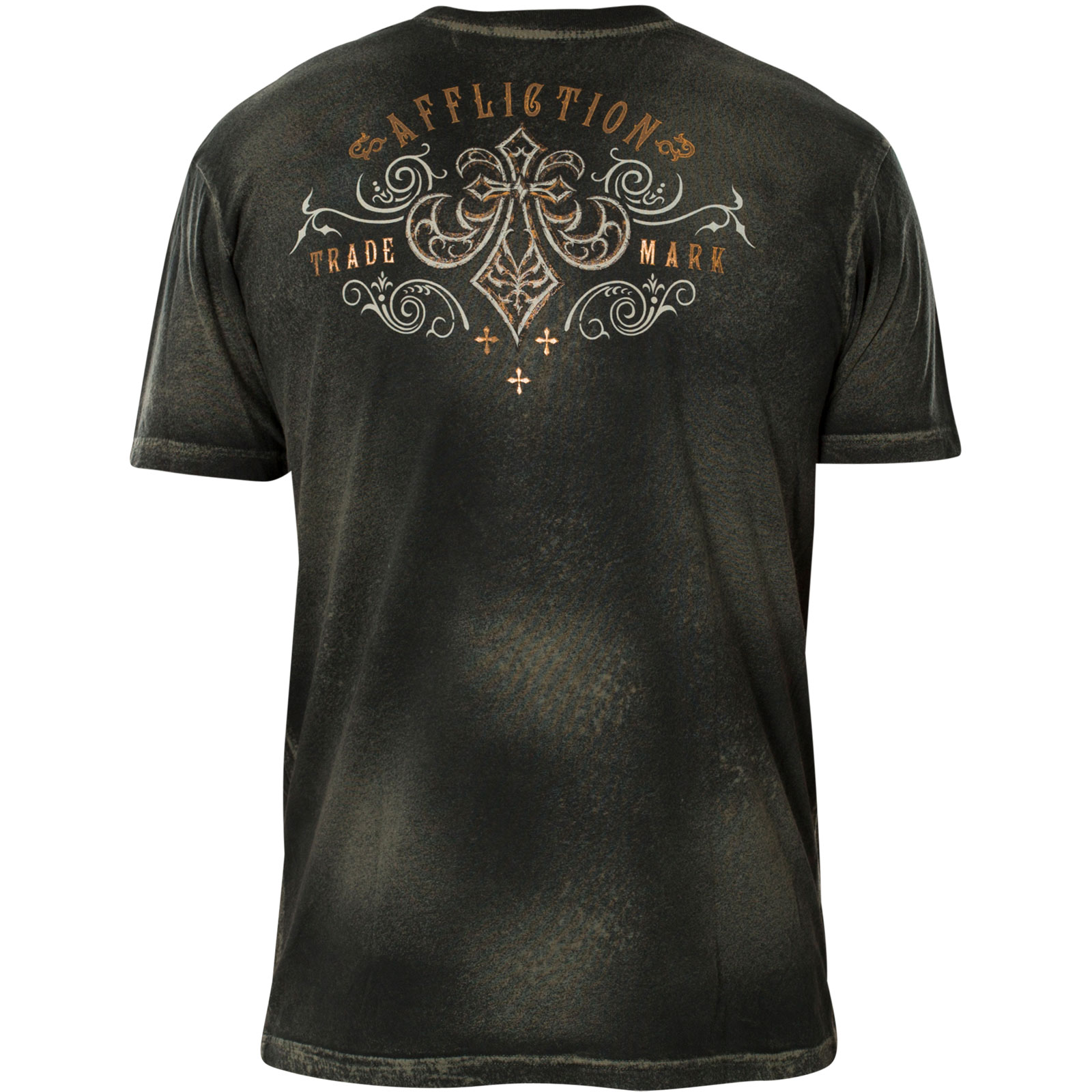 Affliction Ironside Revisited T-Shirt with a fleur de lis and lettering