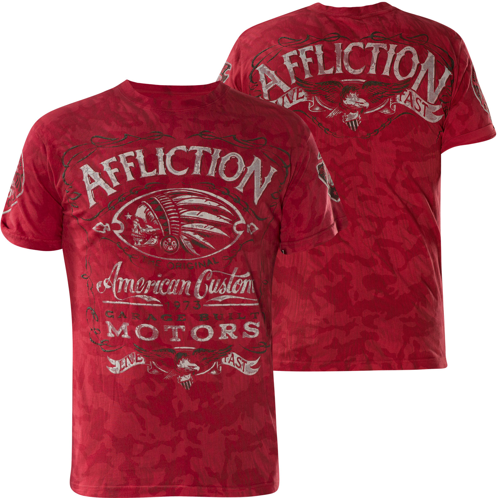Affliction Prohibition T-Shirt Print featuring a heraldric animal