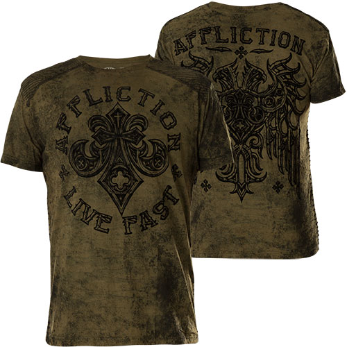 Affliction Battle Royal T-Shirt Print with a fleur de lis