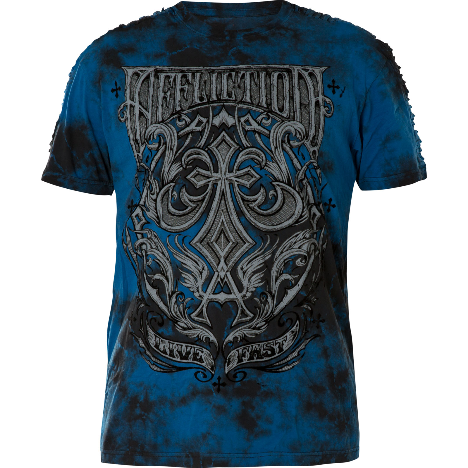 Affliction Fleur Flame T-Shirt Print with a fleur de lis