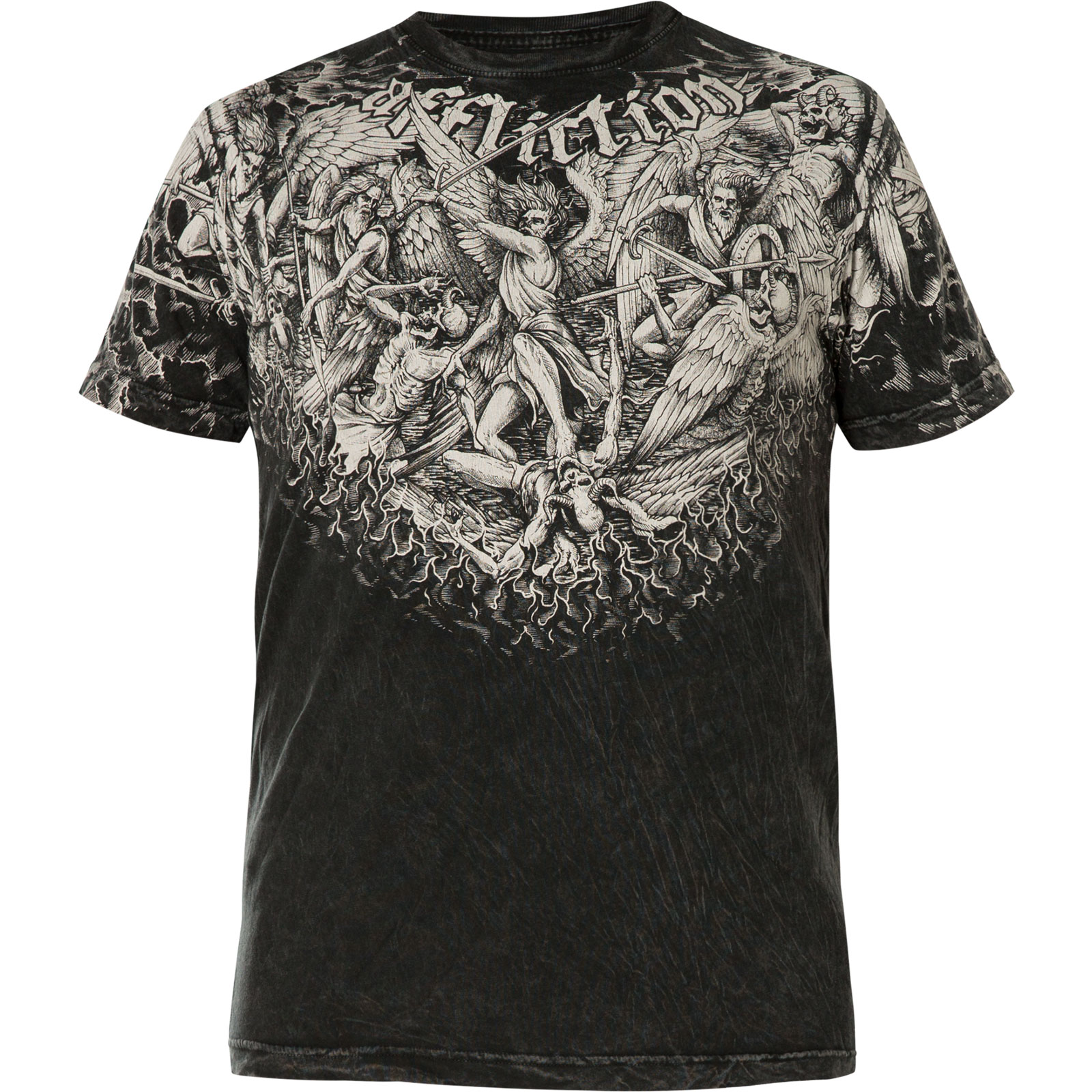 Affliction Angels Revival Print of a angels and skeleton