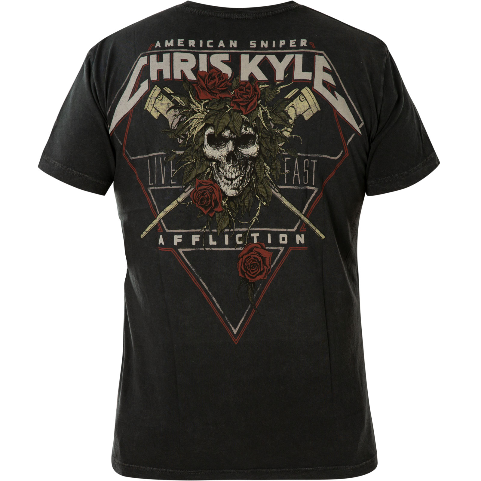 Affliction CK Invisible Soul Rev.T-Shirt Print with skull and weapon ...