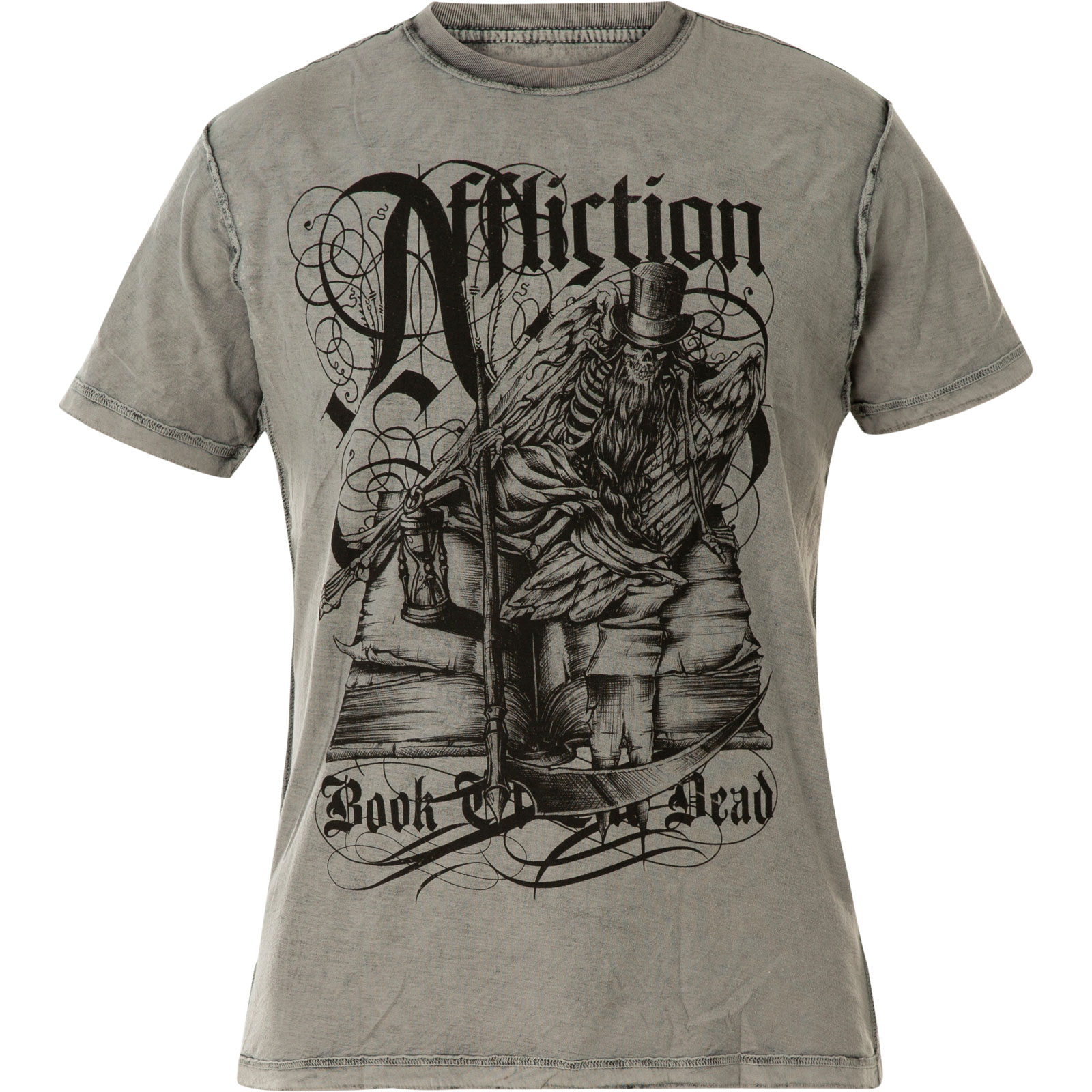 Affliction Bias Rev. T-Shirt Print with cross and skeletons