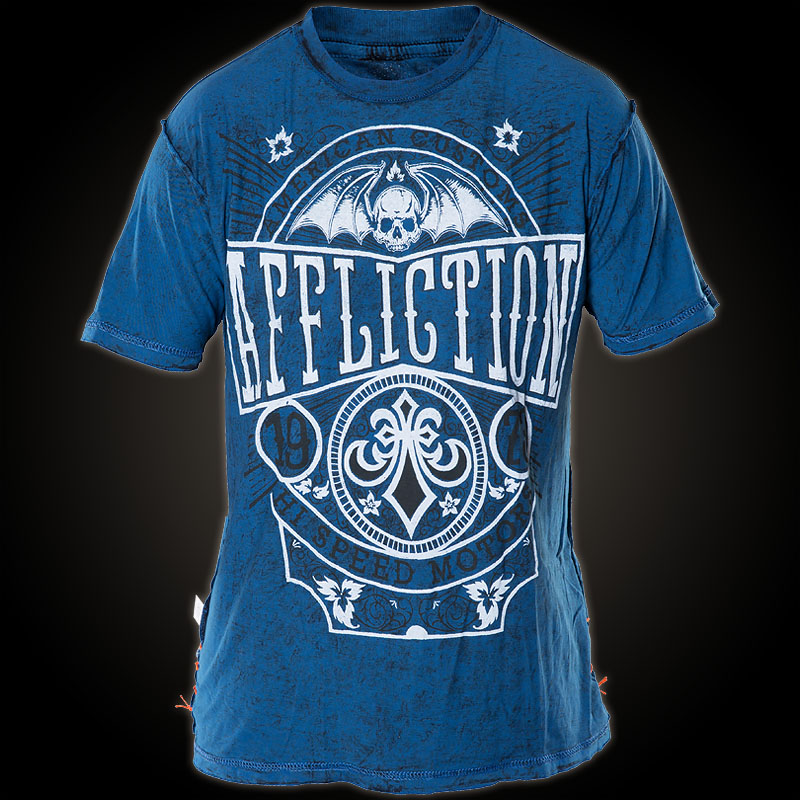 Affliction AC Regal Reversible T-Shirt in Blue features large Print ...