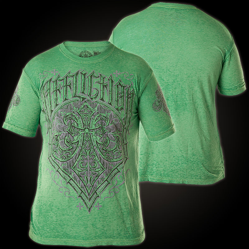 Affliction T-Shirt Brewski - Shirt with a large, highly detailed flock ...