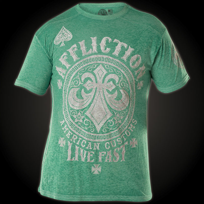 Affliction T-Shirt AC Battlefield - Shirt with flock prints and ...