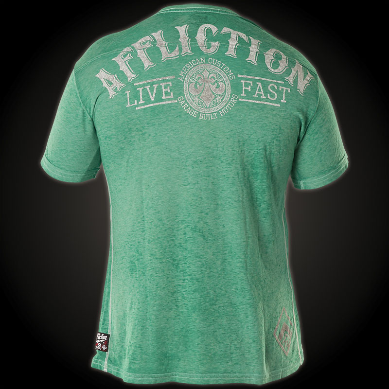 Affliction T-Shirt AC Battlefield - Shirt with flock prints and ...