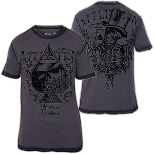 Affliction AC Aces High T-Shirt - T-Shirt with large print designs.