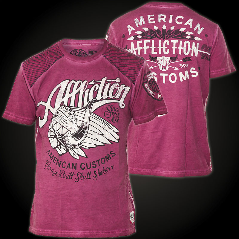 Affliction Skull Shaker - Shirt with highly detailed print designs and ...
