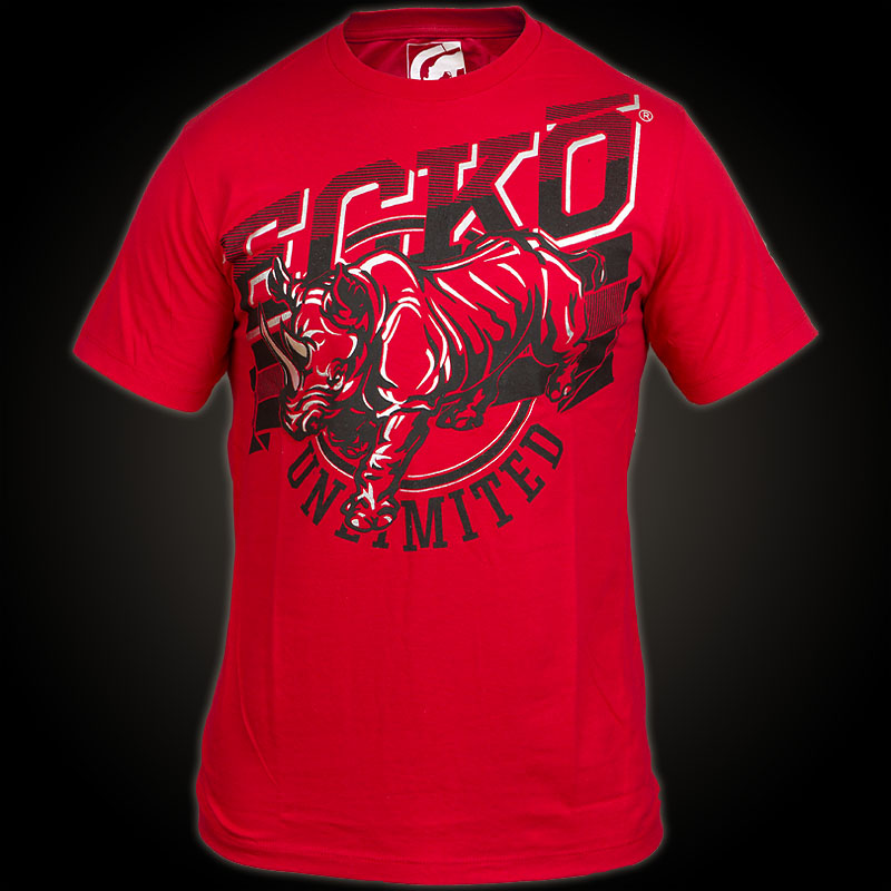 Ecko Unltd. T-Shirt Rhino Banner. Red T-Shirt features large print ...