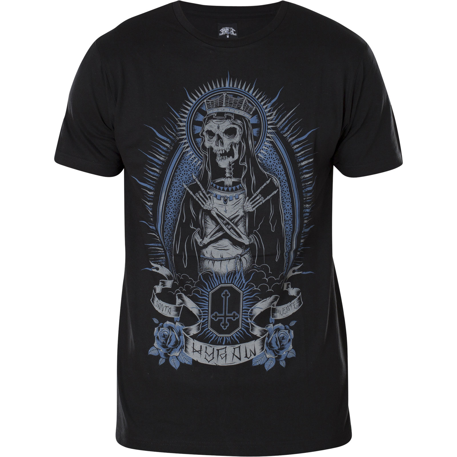 Hyraw T-Shirt Blessed in black with a large crowned skeleton