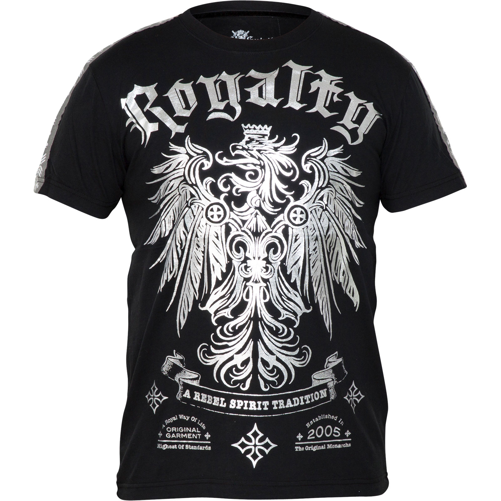 Rebel Spirit - Rebel Spirit T-Shirt SSK141709 - Shirt with fabric ...