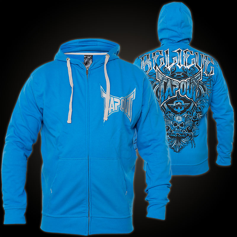 Tapout Hoody Agent Shield - Hoody with a large patch, print with silver ...