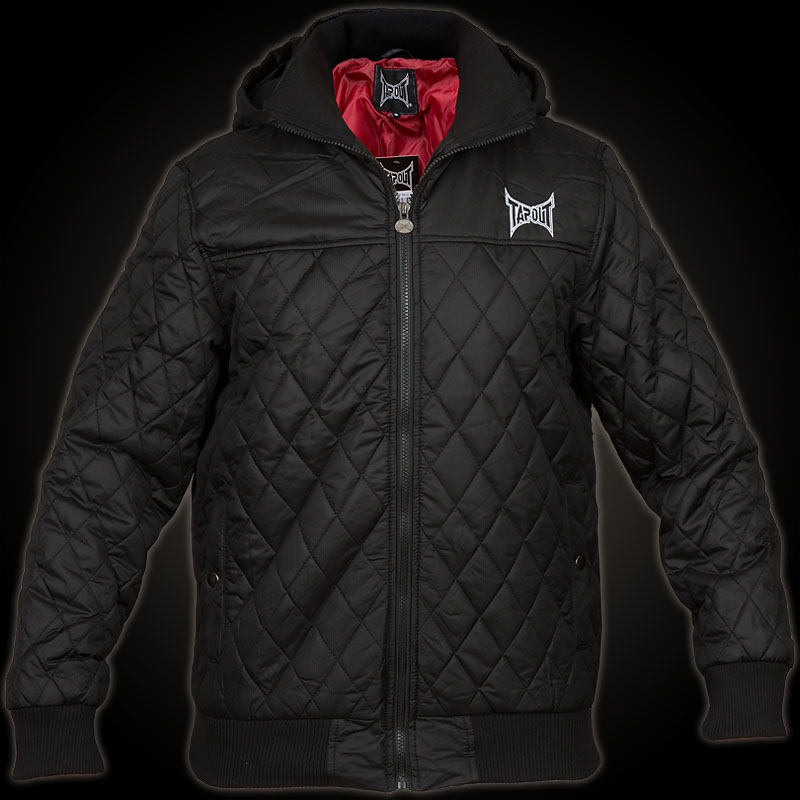 Tapout Jacket SWAT II: Black, warm padded, quilted Bomber Jacket with ...