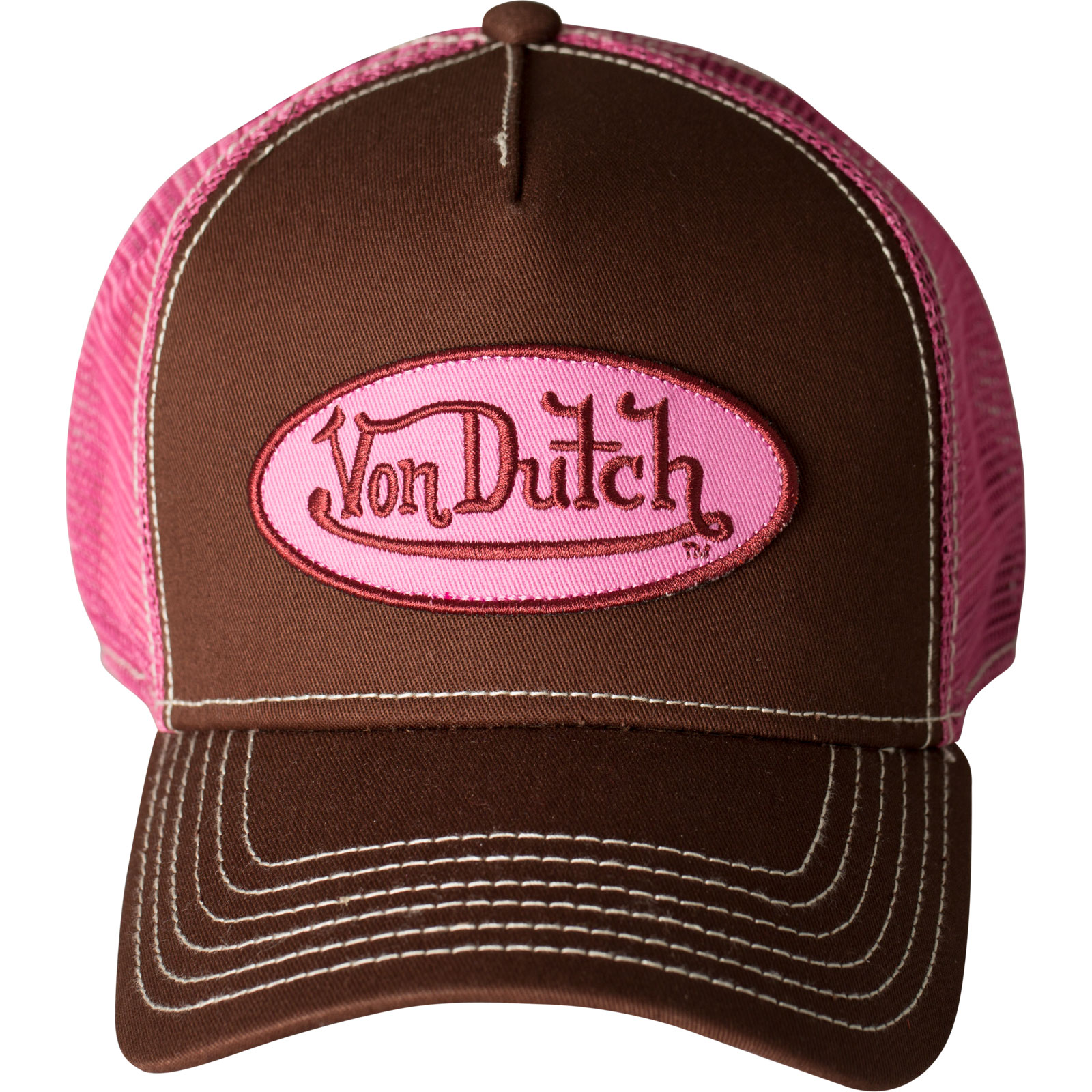 Von Dutch OG Trucker Cap with embroidered patch and midriff