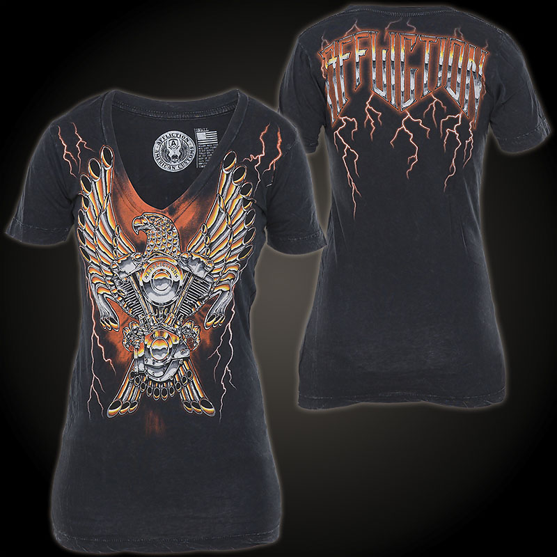 Affliction Iron Eagle - Shirt with a highly detailed print design