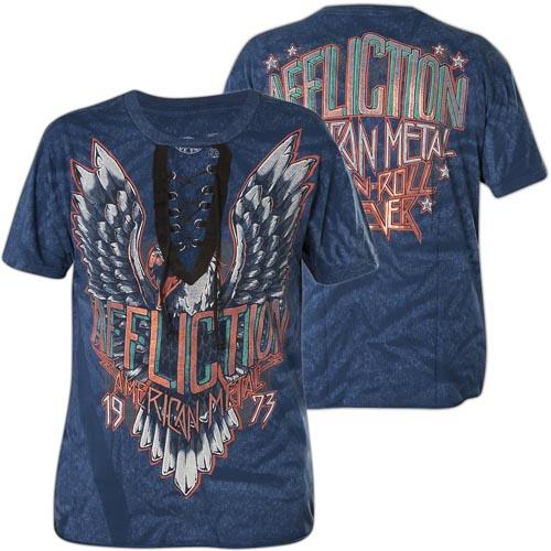 Affliction Born To Run T-shirt with a bird of prey and lettering