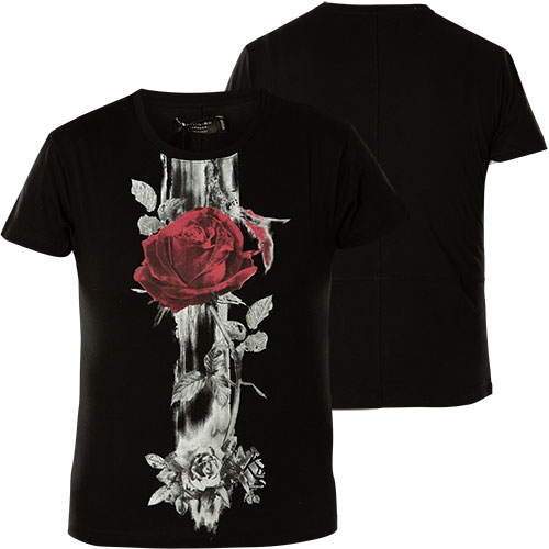 Flush 70TFHT26 T-Shirt featuring a rose