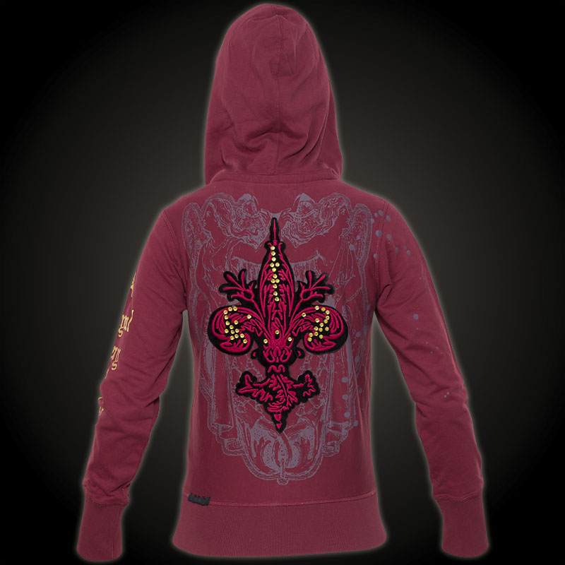 Rebel Spirit Hoody GFTZH11762 - Hoodie with prints with gold foil ...