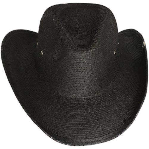 Wornstar Hat Hellrider Black Rocker Cowboy Hat with a