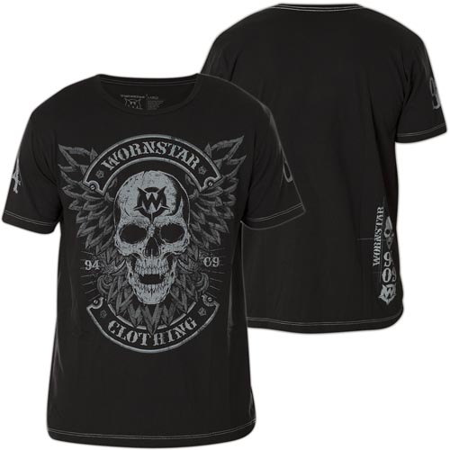 Wornstar T-Shirt Vengeance in black with large graphic and contrast ...