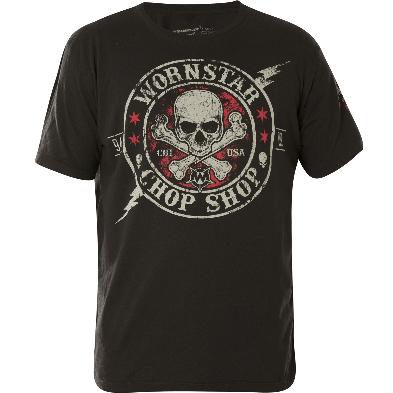 Wornstar T-Shirt Electric in black with large graphic and ...