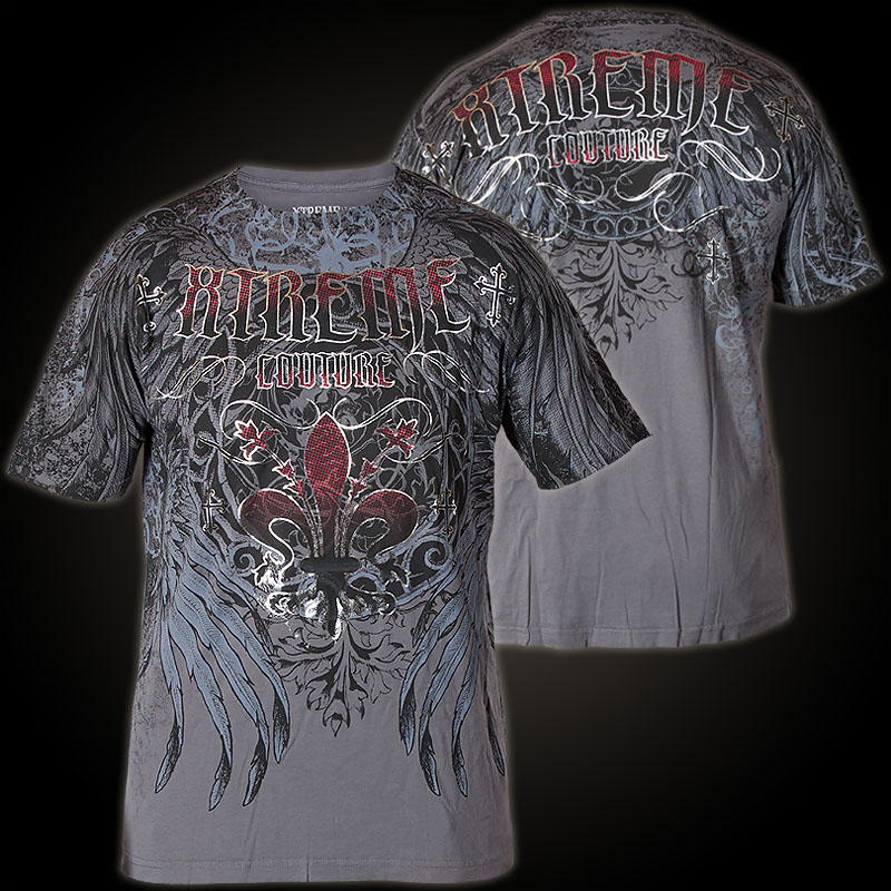 Xtreme Couture by Affliction T-Shirt Aggregate in Grey features an All ...