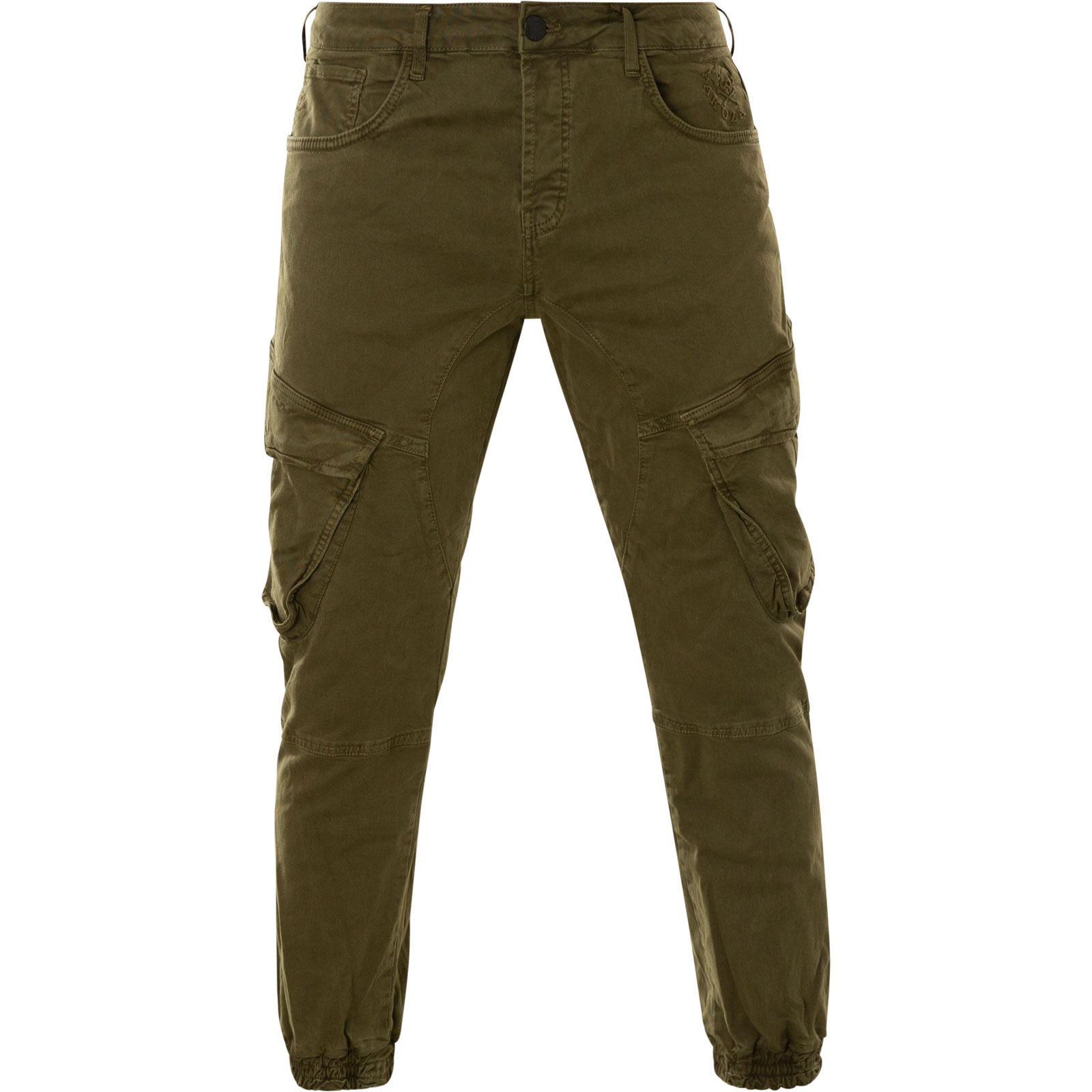 Yakuza Totem Grip Cargo Pants CPB-20078 in olive with embroidery