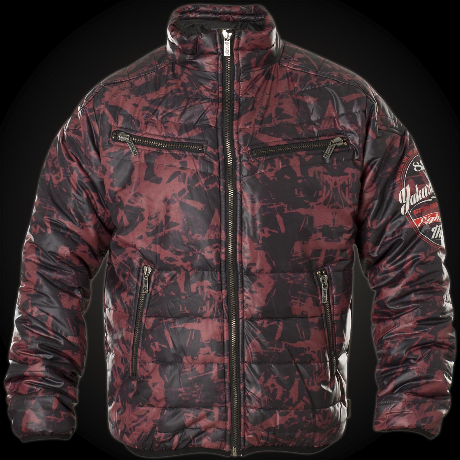 Yakuza Trashed Quilted JB-10041 Quilted jacket with lettering