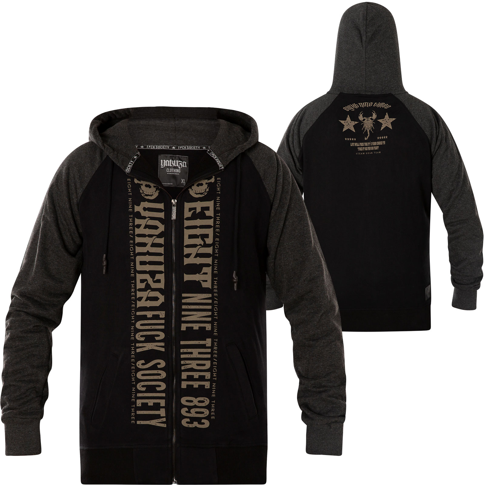 Yakuza Fck Society Two Face Zip Hoodie HZB-19011