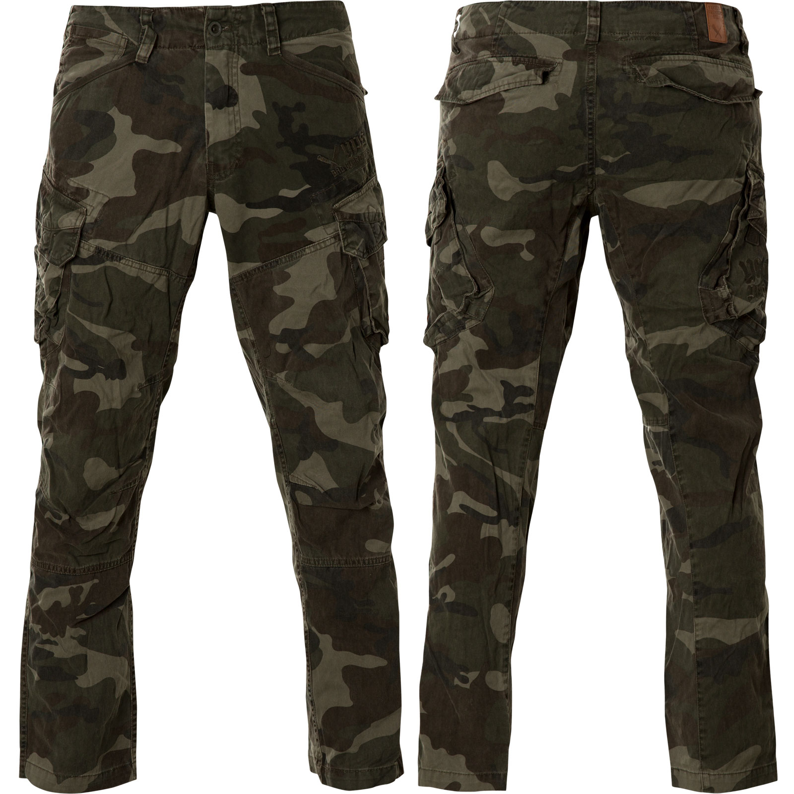 black camouflage cargo pants