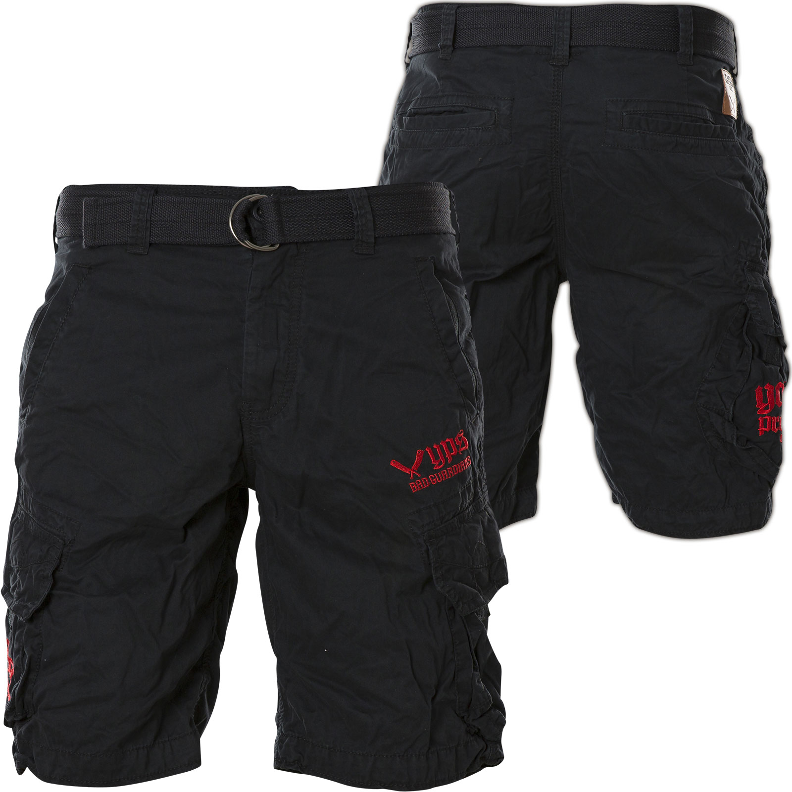Yakuza Premium Shorts YPSH-2261 Navy with detailed embroidery